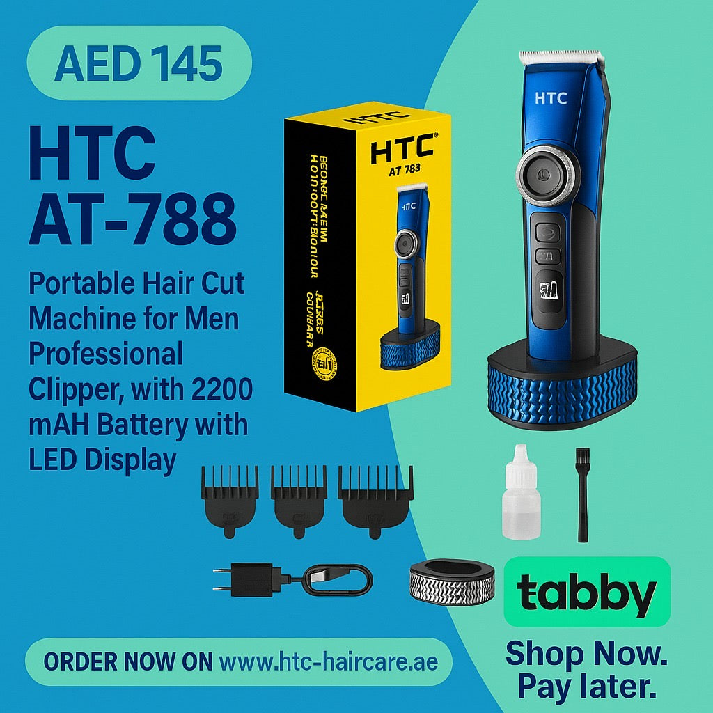 HTC AT-788 Portable Hair Cut Machine for Men Professional Clipper, with 2200 mAH Battery with LED Display