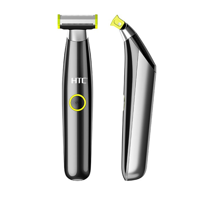 HTC Pubic Hair Trimmer for Men Electric Groin & Body Hair Shaver for Sensitive & Private Parts, Ultimate Male Hygiene Razor