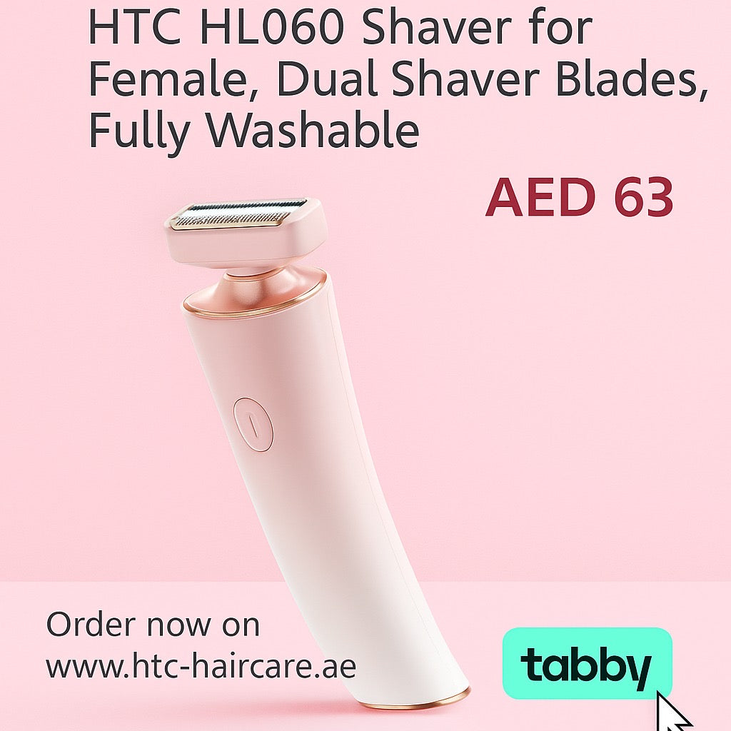 HTC HL060 Shaver for Female, Dual Shaver Blades, Fully Washable, 600 mAh Lithium Battery