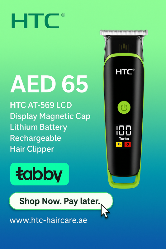 HTC AT-569 LCD Display Magnetic Cap Lithium Battery Rechargeable Hair Clipper
