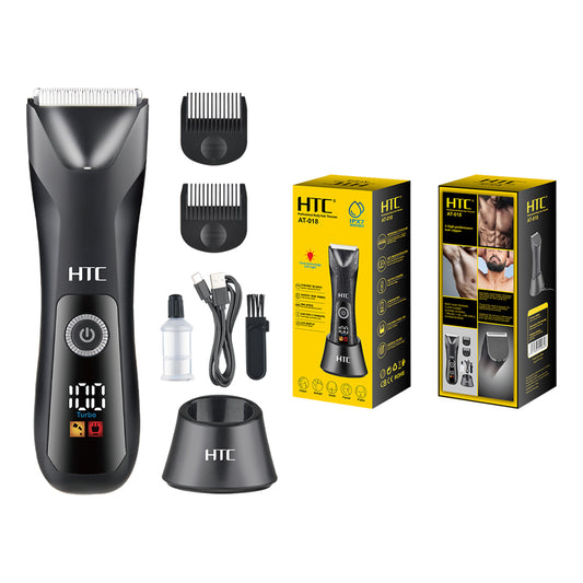 HTC AT-018 Fully Body Shaver Washable Type-C Rechargeable Ceramic Blade for body  and face