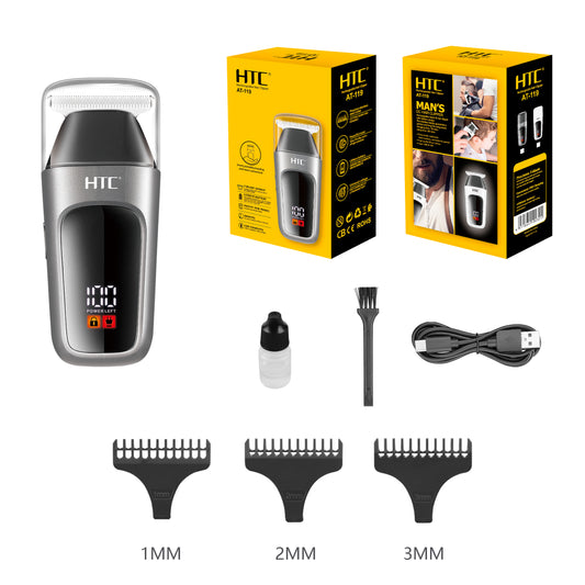 HTC Portable Trimmer, Hair Clipper with Special T Blade, Zero Cutting with protective cover, Suitable for frequent Travellers